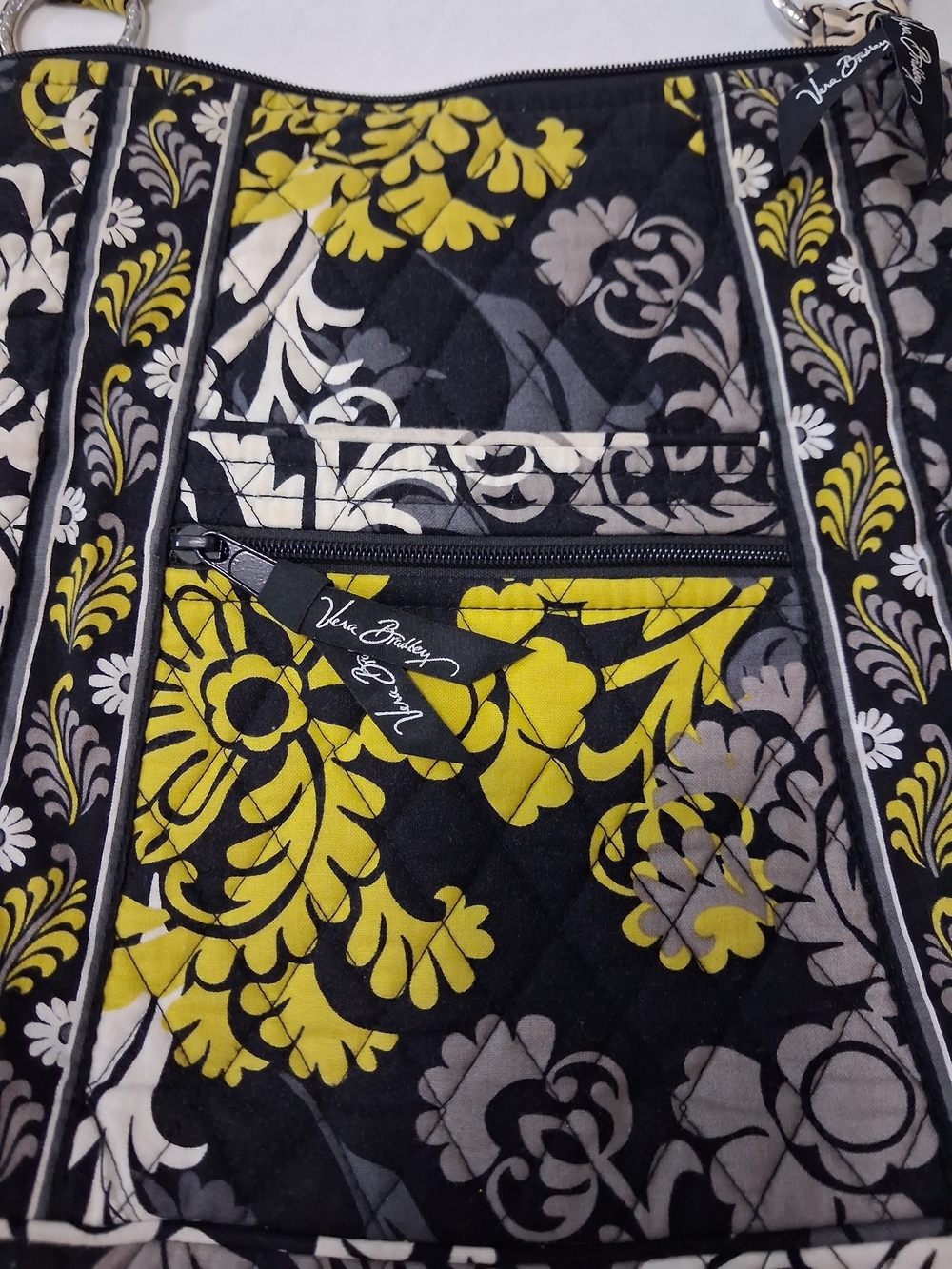 Vera Bradley Floral Crossbody Bag - Black & Yellow - Picture 8 of 12